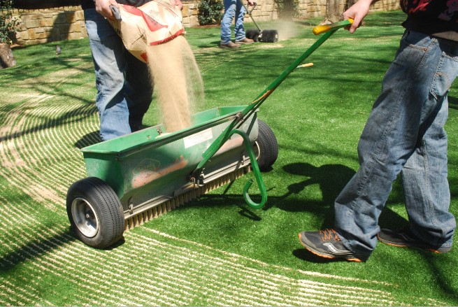 Asheville artificial grass installation - base layer